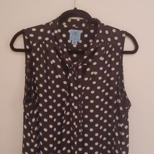 Tie neck shift dress